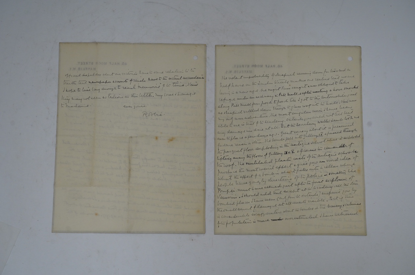 Robbie Ross (1869-1918), ALS to ‘Carlos’, 7 October 1917, 4 pp. Robbie Ross is best known for his relationship with and championing of Oscar Wilde